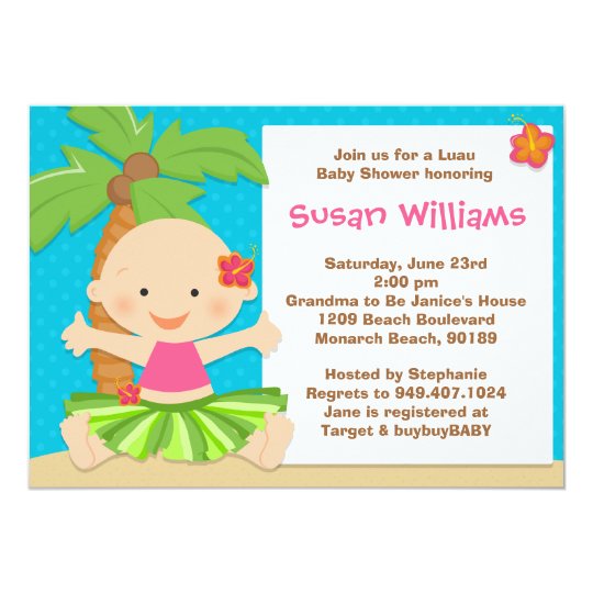 Luau Baby Shower Invitation