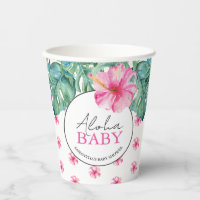 Luau Baby Shower Tropical Hibiscus Flower