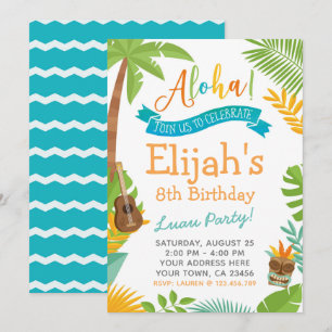 Luau Birthday Invitation