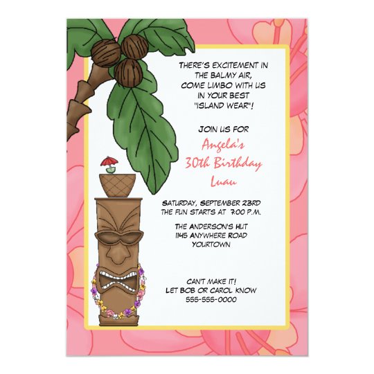 Luau Birthday Invitation