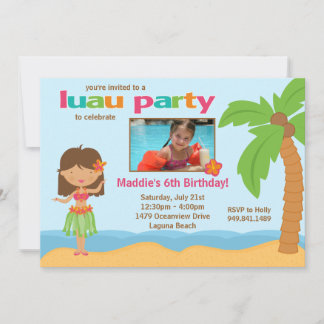 Luau Birthday Party Invitation