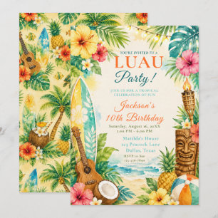 Luau Birthday Party Invitation