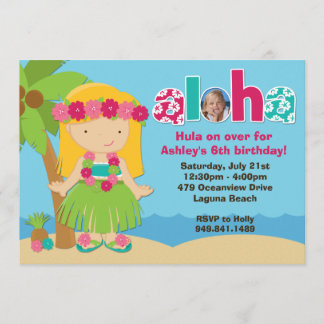 Luau Birthday Party Invitation