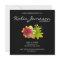 Luau Birthday Party Invite Hibiscus Flower Black