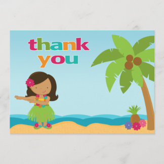 Luau Birthday Party Thank You Card