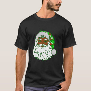 luau christmas hawaiian black african santa hawaii T-Shirt