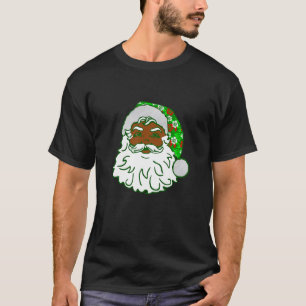 Luau Christmas Hawaiian Black African Santa Hawaii T-Shirt