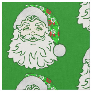 luau christmas hawaiian santa claus  fabric
