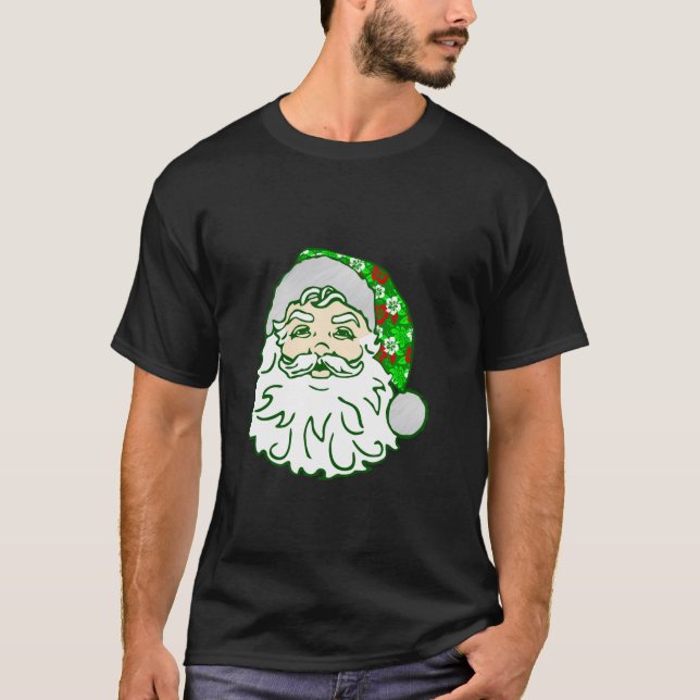 Luau Christmas Hawaiian Santa Claus Hawaii Xmas Ju T-Shirt (Front)