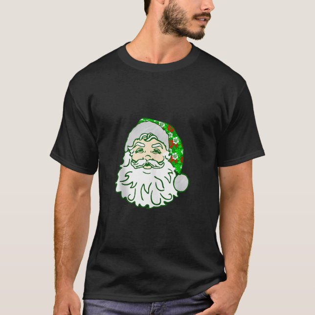 Luau Christmas Hawaiian Santa Claus Hawaii Xmas Ju T-Shirt (Front)