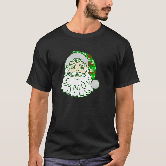 luau christmas hawaiian santa claus hawaii xmas ju T-Shirt (Front)