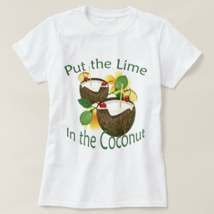 Luau Coconut Drink Lime Party Funny Ladies T-2 T-Shirt