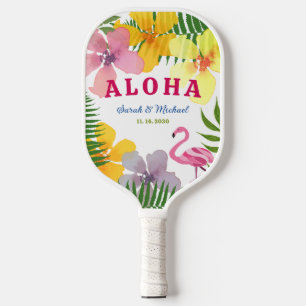 Luau Engagement Party Pickleball Paddle