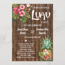 Luau engagement party wedding celebration