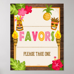 Luau Favors Sign