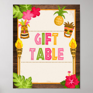 Luau Gift Table Sign