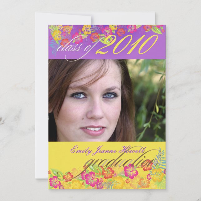 Luau Graduation Party Invitation (Front)