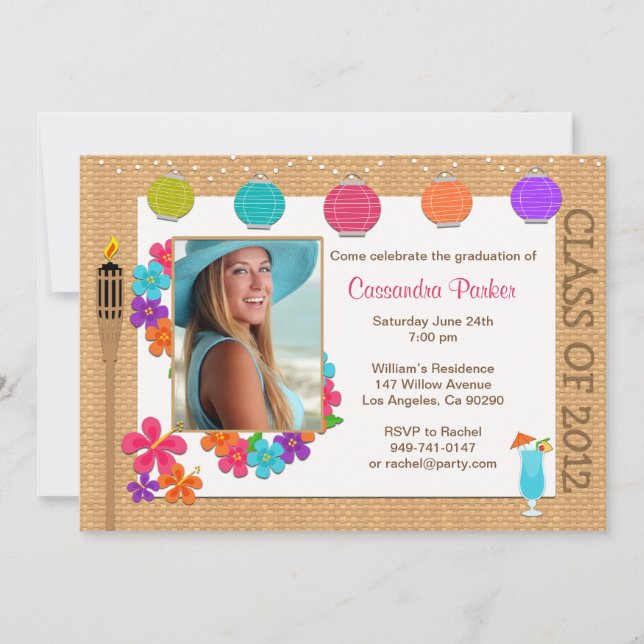 Luau Graduation SCROLL DOWN for 2013 Invitation (Front)