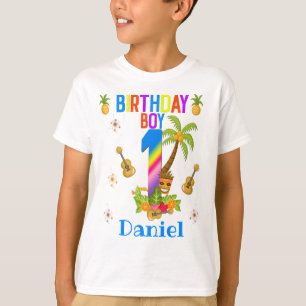 Luau Hawaii Hawaiian Pool Boy Birthday Party  T-Shirt