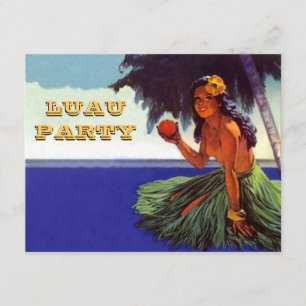 LUAU HULA DANCE PARTY INVITATION ~EZ TO CUSTOMIZE!