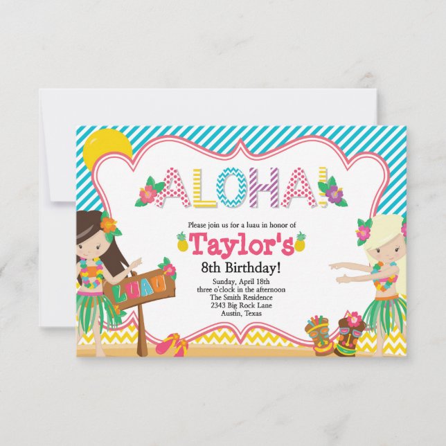 Luau Invitation (Front)