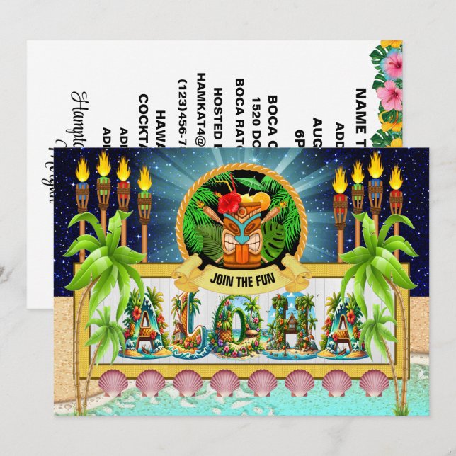 LUAU Invitation - See Back (Front/Back)