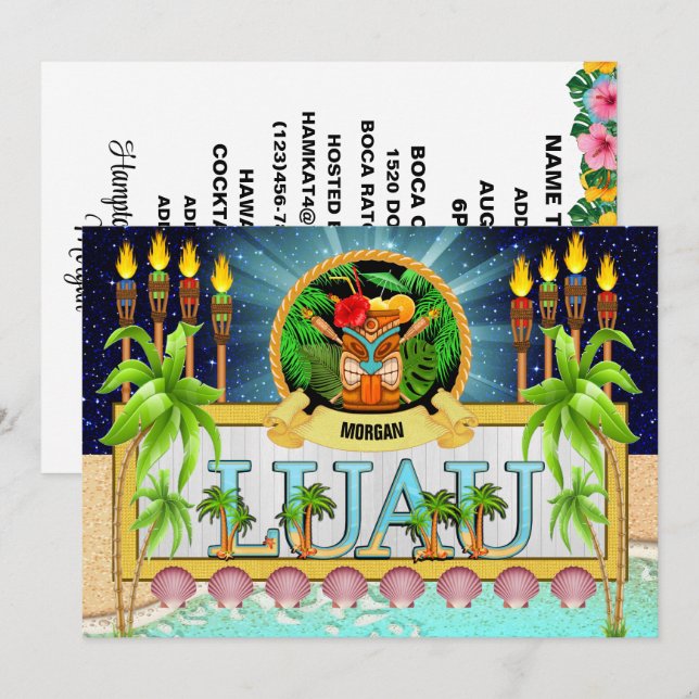 LUAU Invitation - See Back (Front/Back)
