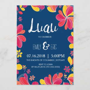 Luau Invite - Hawaiian Tropical Party Invitation