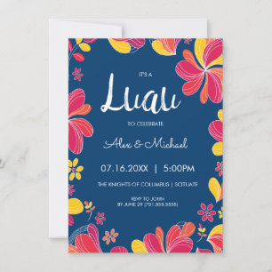 Luau Invite - Hawaiian Tropical Party Invitation