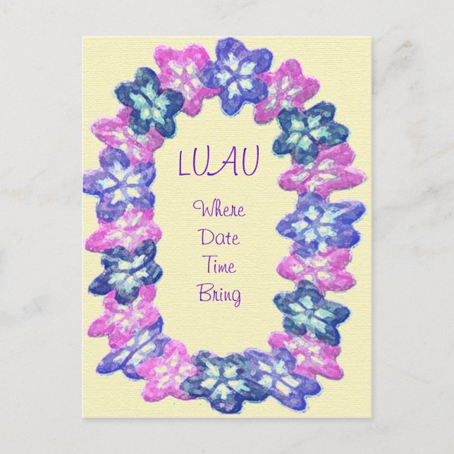 Luau Lei Postcard (Front)