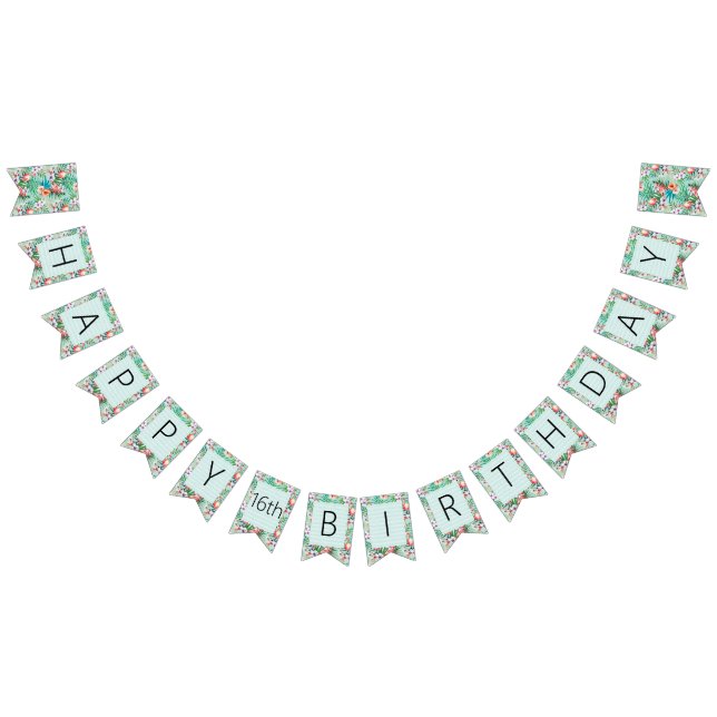 Luau Party Banner | Flamingos & Palms (All)