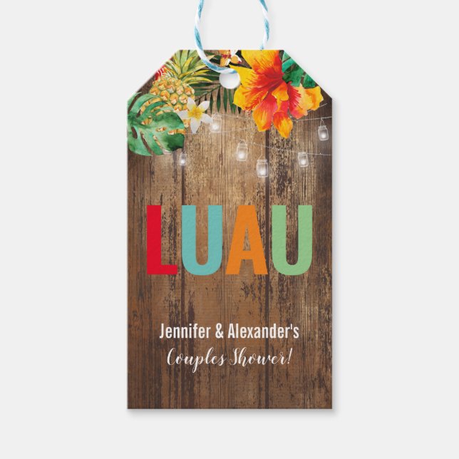 Luau Party  Gift Tags (Front)