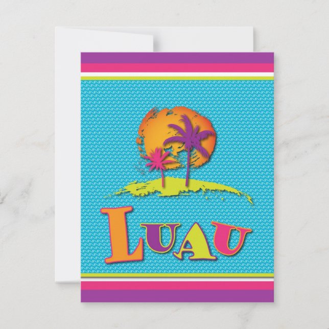 Luau Party Invitation :: 4.25" x 5.5" (Front)