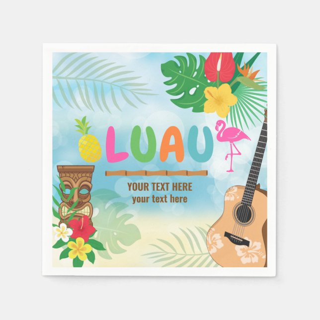 Luau Party Napkin (Front)