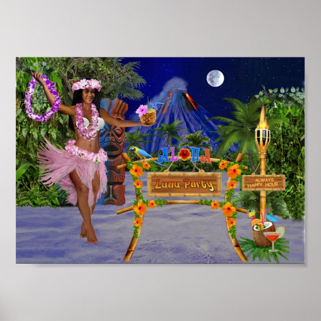 LUAU PARTY POSTER (Front)