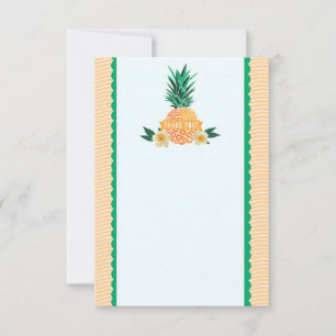 Luau Party Thank You Note Card