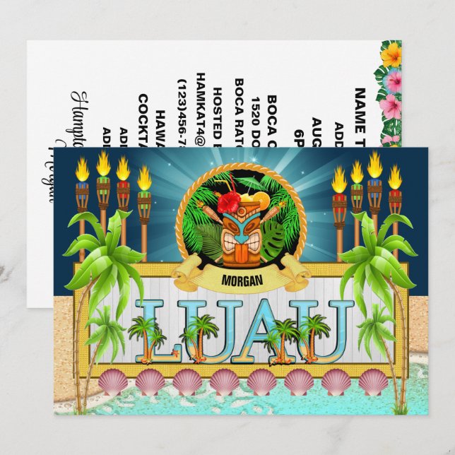 LUAU - See Back - Invitation (Front/Back)