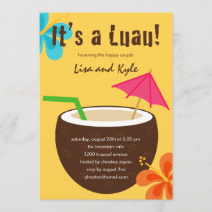 Luau Shower or Engagement Party Invitation
