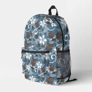 LUAU TIKI PATTERN (BLUE) PRINTED BACKPACK