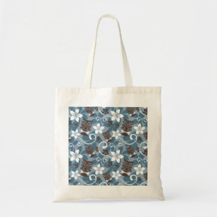LUAU TIKI PATTERN (BLUE) TOTE BAG