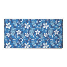 LUAU TIKI PATTERN (BRIGHT BLUE)