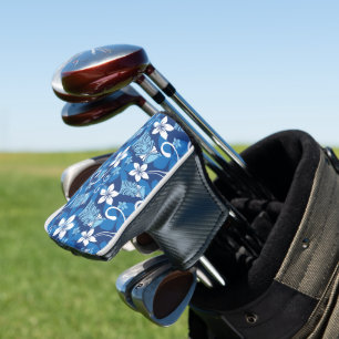 LUAU TIKI PATTERN (BRIGHT BLUE) GOLF HEAD COVER