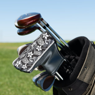 LUAU TIKI PATTERN (CHARCOAL) GOLF HEAD COVER