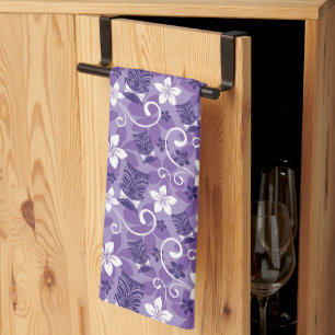 LUAU TIKI PATTERN (PURPLE) TEA TOWEL