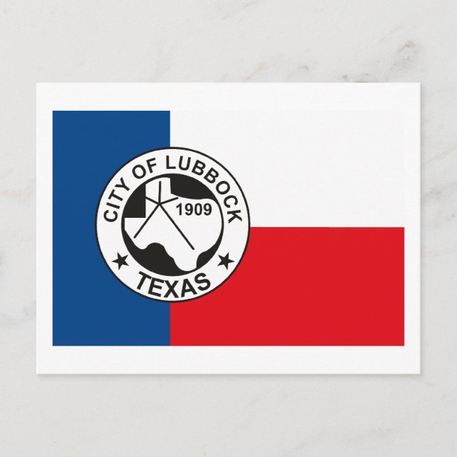 Lubbock Flag Postcard (Front)