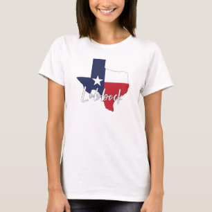 Lubbock, Texas Flag Map Women's White T-Shirt