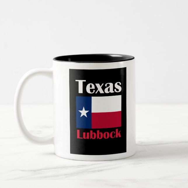 Lubbock TX Two-Tone Coffee Mug (Left)