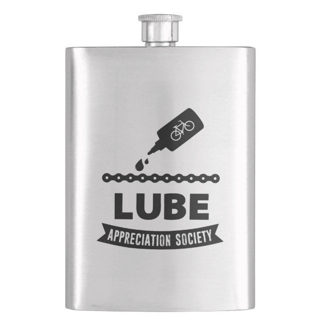 Lube Appreciation Society Cycling Hip Flask (Front)