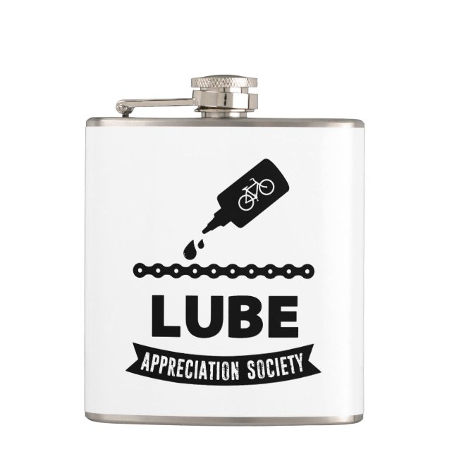 Lube Appreciation Society Cycling Hip Flask (Front)