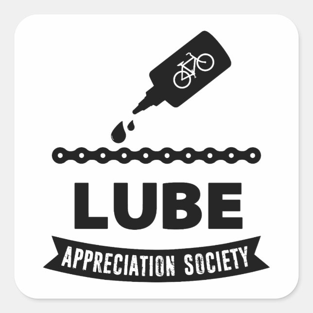 Lube Appreciation Society Cycling Square Sticker (Front)